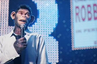 Neues Biopic im Kino: Robbie Williams als Affe - Jonno Davies als „Robbie Williams“ in „Better Man“ from Paramount Pictures.