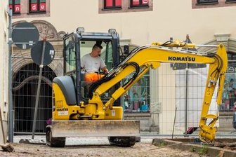 Neues Stadt-Modell sorgt für Baustelle - Der Zugang an der Weberstraße 4 ist derzeit gesperrt.