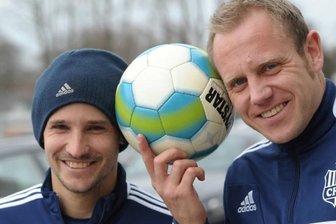 Neues Sturm-Duo soll die Wende bringen - Hoffnungsträger des Chemnitzer FC: Anton Fink (links) und sein neuer Sturmpartner Frank Löning.