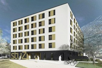 Neues Wohnheim auf dem Scheffelberg - So soll das Wohnheim an der Makarenkostraße einmal aussehen.