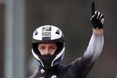 Nicht die Bobs, die Jungs sind so gut - Francesco Friedrich - Francesco Friedrich (vorn) und Thorsten Margis jubeln beim Bob-Weltcup auf der Kunsteisbahn am Königssee über den Sieg.
