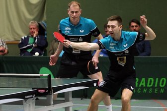 Niederlage als Werbung - Nick Neumann-Manz (vorn) - hier im Doppel mit Miroslav Horejsi - zeigte am Samstag ein beinahe perfektes Match. Als i-Tüpfelchen fehlte nur das erfolgreiche Ende. 