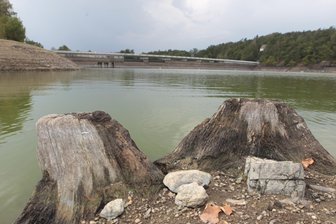 Niedrigwasser: Baden an der Pirk auf eigene Gefahr - Grünes Wasser schreckt viele Schwimmer an der Pirk ab.