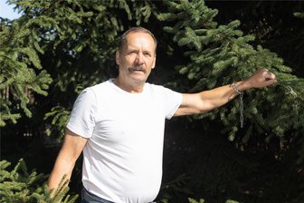 „Notfalls kette ich mich an“: Crimmitschauer kämpft für Bäume an der Kleingartenanlage - „Ich bin mit meinen Bäumen verbunden, notfalls auch mit einer Kette“, sagt Kleingärtner Dietmar Schernell. Die Stadt will sechs Fichten fällen, die er vor 16 Jahren unmittelbar an seinem Kleingarten gepflanzt hat. Das bringt den Rentner auf die Palme.