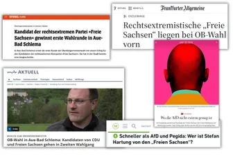 OB-Wahl in Aue-Bad Schlema macht bundesweit Schlagzeilen: Wie „Spiegel“, „Zeit“ und „Faz“ berichten - Der Rechtsruck bei der OB-Wahl in Aue-Bad Schlema beschäftigt inzwischen Medien in ganz Deutschland.