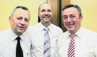 Die Kandidaten: Uwe Täschner, Steffen Zenner und Ralf Oberdorfer (von links). 