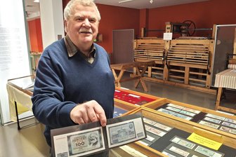 Oederan zeigt Milliarden-Banknoten – Ein Blick in Deutschlands Geschichte - Werner Müller gehört seit vielen Jahren zu den Flöhaer Münzfreunden