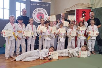 Oelsnitzer Judonachwuchs glänzt in Crimmitschau - Das Team des ASV Oelsnitz belegte in Crimmitschau den 3. Platz in der Gesamtwertung.