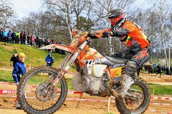 Ohne Bremse auf Platz 2 - In der Klasse E3 belegte Florian Görner bei "Rund um Dahlen" den zweiten Platz. Auch in der Championatswertung war der Scharfensteiner als Fünfter weit vorn dabei. 