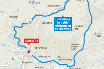Olbernhauer Marktbrücke ist ab Dienstag für den Verkehr gesperrt - 
