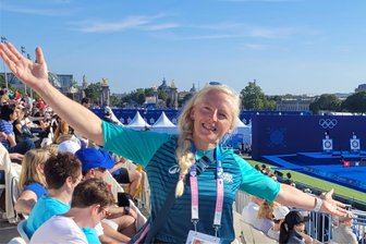 Olympia-Tagebuch: Der Sommer ist zurück in Paris - und mit ihm viele Freunde - Diesmal sorgte Manuela Kruppa beim Bogenschießen dafür, dass auf der Tribüne alles ordnungsgemäß ablief.