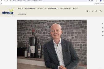 Online-Weinhändler Ebrosia aus Sachsen ist pleite - So präsentiert sich Rüdiger Kleinke auf der Internetseite seines Online-Weinhandels.