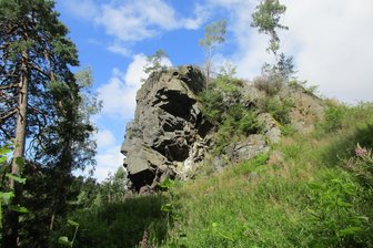 Open-Air Gottesdienst am Röthelstein im Vogtland - Der Röthelstein nahe Beerheide.