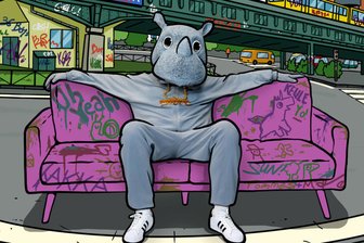 Open Air in Chemnitz für Familien: Dikka (das rappende Nashorn) kommt in die Stadt - Dikka kommt nach Chemnitz: