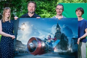 Open-Air-Schau und Musik-Festival - Sabrina Leetz von der Stadtinformation, Thomas Kruse, Rolf Büttner und Erika Wünsch (. l.) stecken hinter der Perspektiva.