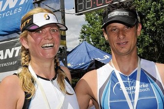 Optimalen Rhythmus gefunden - Beim 4. Pirker Triathlon gewannen Heike Dressel-Putz (LATV Plauen) und Kai Schönbeck (Triathlonteam Vogtland).