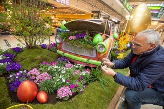 Originelle Osterdeko in Stadt-Galerie -