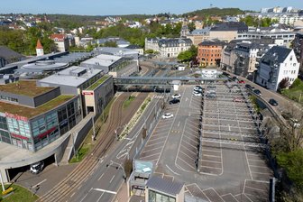 Parksituation in der Plauener Innenstadt: Mehr als 100 Stellplätze fallen ab Montag weg - Die obere Ebene des Hradschin-Parkhauses wird ab Montag wegen Bauarbeiten gesperrt.
