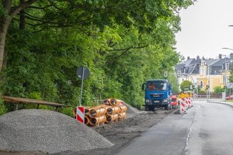 Parkstraße halbseitig gesperrt -