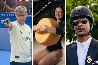 Penis-Panne, Held mit Plauze und jede Menge Käse bei Olympia: Über diese Menschen spricht das Netz - Sorgten im Netz für Memes und Kommentare (v.l.): Schütze Yusuf Dikec, Kunstturnerin Giorgia Villa und Rapper Snoop Dogg.
