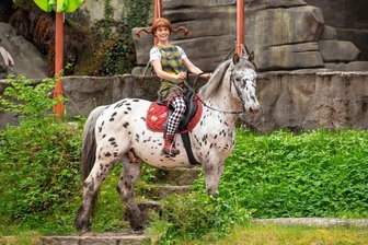 Pippi statt Winnetou: So startet die Felsenbühne Rathen in ihre Jubiläumssaison - Pippi Langstrumpf (Vega Fenske) macht ab Samstag die Felsenbühne Rathen unsicher. Foto: René Jungnickel
