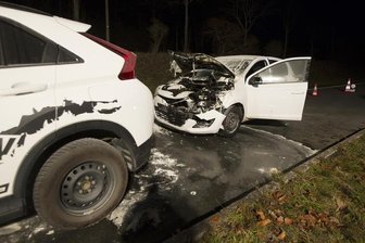 Pkw-Brand nach Auffahrunfall auf der B 173 -
