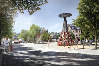 Planitzer Markt: Stadtrat muss Umgestaltung noch zustimmen - So könnte der Oberplanitzer Markt später aussehen. Die endgültige Gestaltung erfolgt mit den weiteren Planungen. 