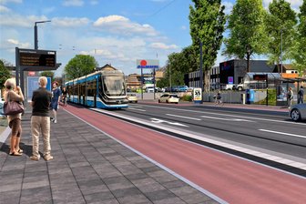 Planungsstart im neuen Jahr: Chemnitz bereitet neue Straßenbahnstrecken in Richtung Zeisigwald und Reichenbrand vor - Blick in die Zukunft: So könnte in Chemnitz die Straßenbahn eines Tages über die Zwickauer Straße (hier in Höhe des Bahnhofs Siegmar) bis nach Reichenbrand fahren.