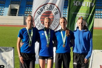 Plauener Leichtathletinnen krönen Medaillen mit vielen Bestleistungen - Für das Quartett des LATV Plauen lief es bei der Landesmeisterschaft in Dresden sehr gut.