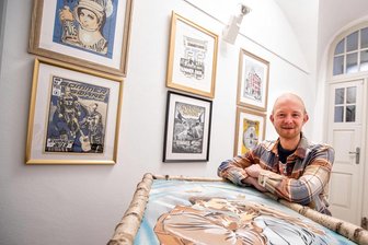 Plauener Schuldirektor zeigt im Erich-Ohser-Haus seine erste Bilder-Ausstellung - Christian Gößl zeigt im Erich-Ohser-Haus seine erste kleine Ausstellung.