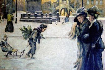 Poeschmann malt Bild vom Altmarkt - Der Plauener Altmarkt um 1910. Das Bild stammt von Rudolf Poeschmann.