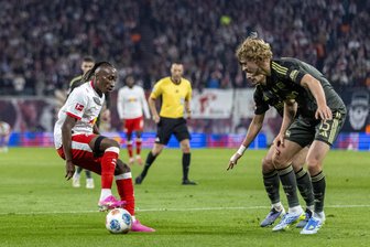Poker um Leistungsträger Diomande: Mintzlaff spricht Machtwort - Weckt Begehrlichkeiten: der Ivorer Yan Diomande von RB Leipzig, hier im Duell gegen Union Berlin.