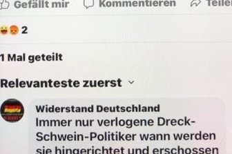 Politiker bedroht: Fünf Monate Haft auf Bewährung - Das ist der Facebook-Kommentar des Angeklagten.