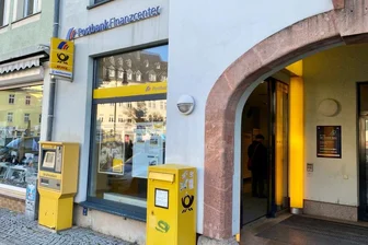 Die Postbank in Mittweida hat am Dienstag geschlossen. Die Angestellten sind bei einer Betriebsversammlung.