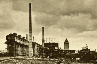 Preisausschreiben: Chemnitz, wie hast du dich verändert! (1) - Das Foto zeigt eine Fabrikanlage, von denen in Chemnitz einst drei betrieben wurden, unter anderem, um die Straßenlaternen zum Leuchten zu bringen. Eines dieser Werke befand sich in der Nähe des heutigen Fahrzeugmuseums, eines an der ehemaligen Wilhelmstraße (heute Teil der Straße der Nationen). Wo stand das auf dem Foto abgebildete, dritte dieser Werke und was ist dort heute zu sehen?
