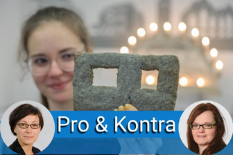 Pro und Kontra: Taugt ein grauer Keks als Werbeschild für Chemnitz? -