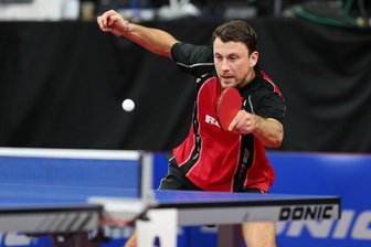 Profi-Tischtennisspieler Erik Schreyer gibt Trainingslager für jedermann in Unterheinsdorf - Erik Schreyer (Post SV Muehlhausen) bei der 85. Deutschen Meisterschaft.
