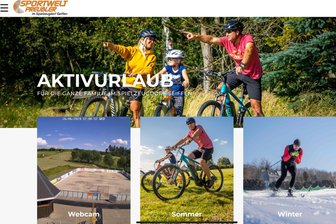 Projekt für Ganzjahrestourismus in Seiffen: Sportwelt Preußler erhält Förderung - Die Homepage der Sportwelt. Zu den Angeboten gehören unter anderem Skikurse im Winter sowie der Verleih von Inline-Skates im Sommer.