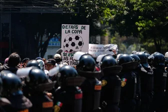 Proteste in Mexiko-Stadt eskalieren vor WM-Start - Verschiedene Gruppierungen demonstrieren seit Tagen in Mexiko vor der Eröffnung der WM. (Archivbild)