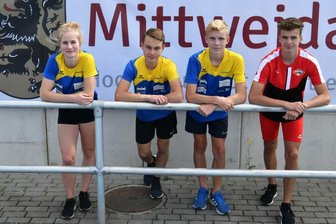 Quartett bereit für große Taten - Vier Mittweidaer Leichtathleten fahren an diesem Wochenende zur Deutschen U-16-Meisterschaft: Pia Ulbricht, Moritz Neuke, Nick Iffländer (alle LG Mittweida) und Pepe Schenk (TSV Fortschritt Mittweida) vertreten Mittelsachsen in Bremen.