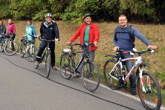 Radeln für einen sicheren Straßenabschnitt -