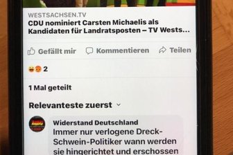 Radikaler wünscht Politikern "Hinrichtung" - Das ist der Kommentar unter dem Facebook-Post.