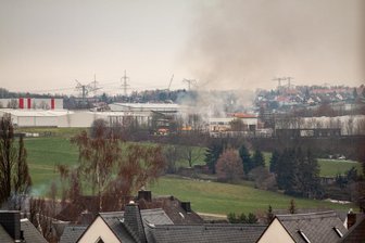 Rauchwolke über Burgstädt - 
