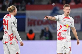 RB kann Patzer von Dortmund und Bayern nicht nutzen - Auf und ab in der Leipziger Achterbahn - Die Statistik sagt: Spielen Xaver Schlager(links) und Dani Olmo gemeinsam, dann gewinnt RB.