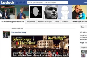 Rechtschaffen oder rechtsextrem? - Alte Schreckgespenster: Screenshot der Facebook-Gruppe "Schneeberg wehrt sich".