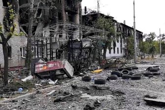 Reden über den Film "Der Krieg in mir" - Kriegszerstörungen in der ukrainischen Stadt Lyssytschansk. 