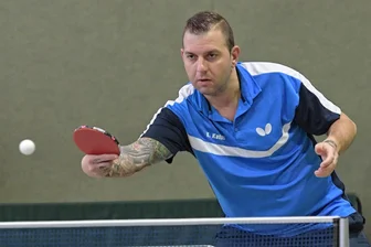 Regionalliga: Lugauer Tischtennisspieler kehren mit leeren Händen aus Bayern zurück. - Angriffslustig wie eh und je: Bei der knappen Niederlage in Bad Königshofen war Krisztian Katus – hier in einer früheren Partie – der mit Abstand stärkste Lugauer Akteur.