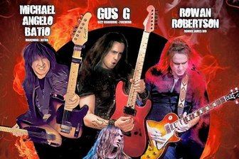 Reichenbach: Gitarrenhelden spielen im Viererpack - Michael Angelo Batio, Gus G, Rowan Robertson und Andy Martongelli lassen es im Reichenbacher Bergkeller krachen.