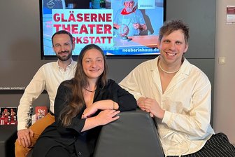 Reichenbach knüpft ein Netz für Amateurtheater im Umkreis einer Autostunde - Projektleiter Jeffrey Döring (l.) mit Tina Weidhaas und Severin Zähringer vom Neuberinhaus.