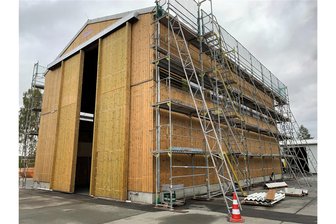 Reichenbach: RAD startet mit nagelneuer Salzhalle in den Winterdienst - Ende Oktober wurde die neue Salzhalle auf dem Betriebsgelände der RAD fertiggestellt. Bis zu 880 Tonnen Salz können hier für die Stadt Reichenbach gelagert werden.